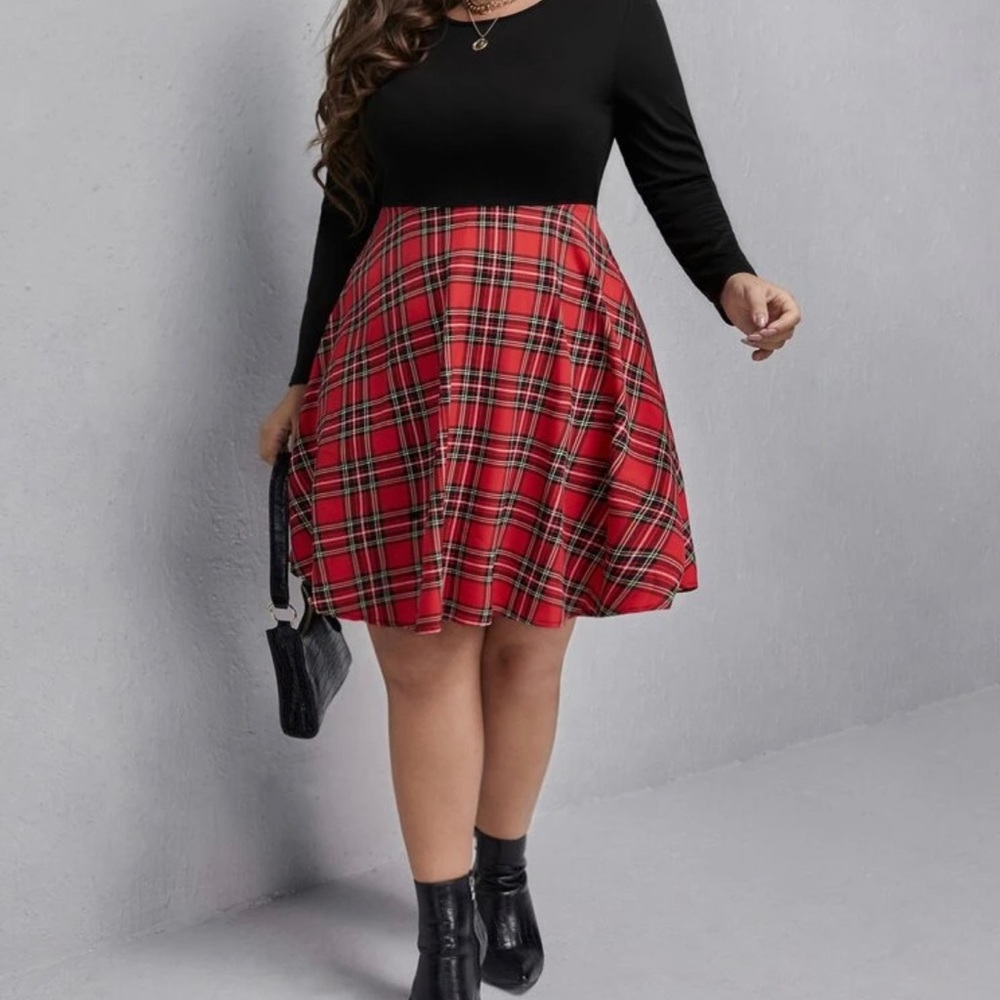 Two Tone Red Plaid Mini